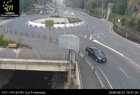 Webcam La Portalada, image du réseau routier andorran