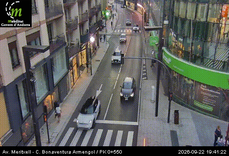 Webcam Avenue Meritxell, image du réseau routier andorran