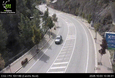 Cámara de tráfico CG2 / PK 10+140 (Canillo Nord) / 1.540 metres en CG2