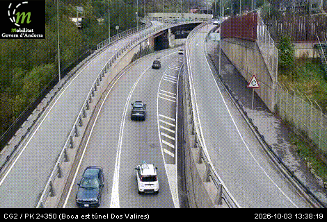 Cámara de tráfico CG2 / PK 2+350 (Boca est túnel Dos Valires) / 1.152 metres en CG2