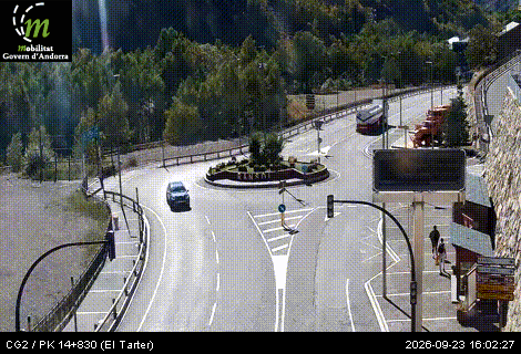 Webcam El Tarter, image du réseau routier andorran