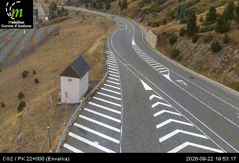 Webcam Envalira, image du réseau routier andorran