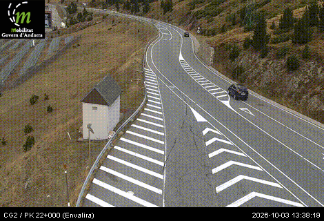 Cámara de tráfico CG2 / PK 22+000 (Envalira) / 2.086 metres en CG2
