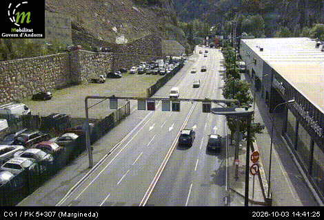 Cámara de tráfico CG1 / PK 5+307 (Margineda) / 937 metres en CG1