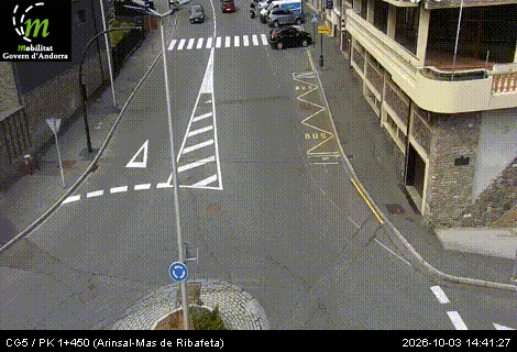 Cámara de tráfico CG5 / pk 1+450 (Arinsal-Mas Ribafeta) 1445 metres en CG5