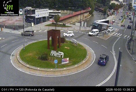 Cámara de tráfico CG1 / PK 1+120 (Rotonda de Casadet) / 1.001 metres en CG1
