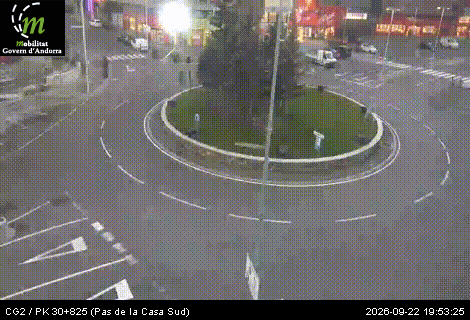 Webcam Pas de la Casa Sud, image du réseau routier andorran