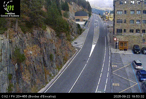 Webcam Bordes d'Envalira, image du réseau routier andorran