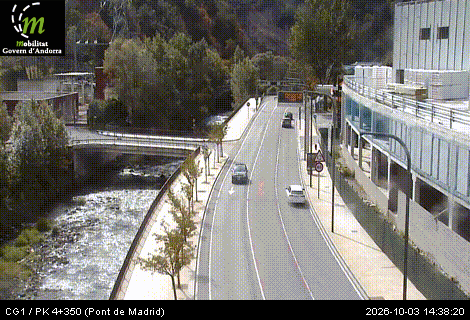 Cámara de tráfico CG1 / PK 4+350 (Pont de Madrid) / 958 metres en CG1