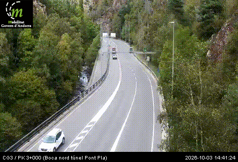 Cámara de tráfico CG3 / PK 3+000 (Boca nord túnel Pont Pla) / 1.104 metres en CG3