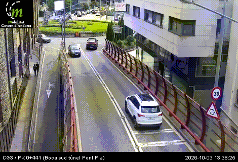 Cámara de tráfico CG3 / PK 0+441 (Boca sud túnel Pont Pla) / 1.025 metres en CG3