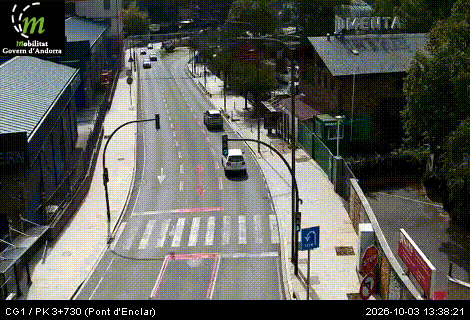 Cámara de tráfico CG1 / PK 3+730 (Pont d'Enclar) / 972 metres en CG1