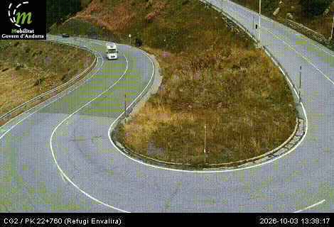 Cámara de tráfico CG2 / PK 22+760 (Refugi Envalira) / 2.126 metres en CG2