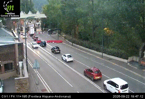 Webcam Frontière hispano-andorrane, image du réseau routier andorran