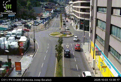 Cámara de tráfico CG1 / PK 0+200 (Rotonda Josep Escaler) / 1.016 metres en CG1