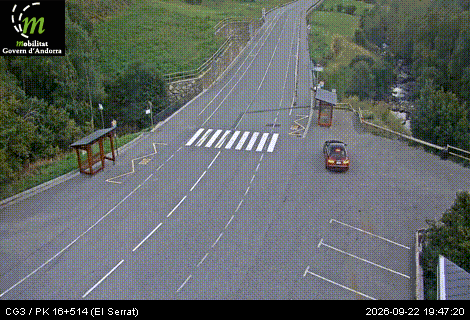 Webcam El Serrat, image du réseau routier andorran