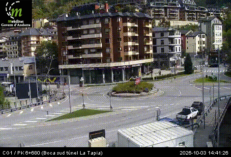 Cámara de tráfico CG1 / PK 6+680 (Boca sud túnel la Tapia) / 907 metres en CG1